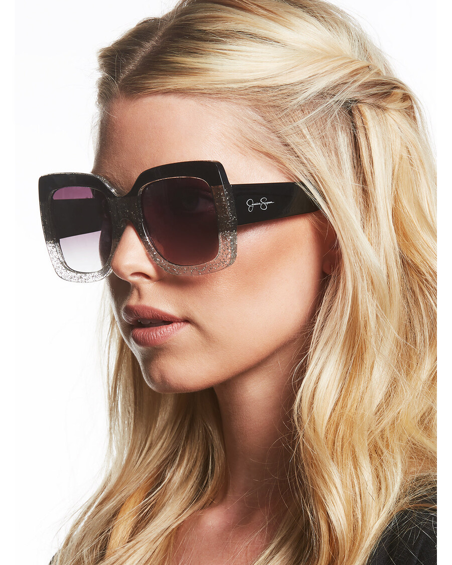 Jessica Simpson Ombre Glitter in Black & Clear