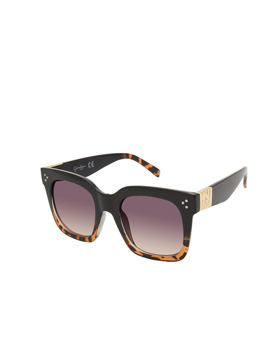 Jessica Simpson Stand-Out Cat-Eye Sunglasses in Black & Tortoise