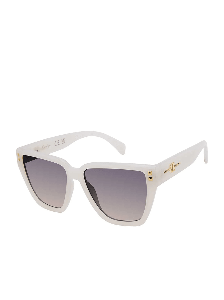 Jessica Simpson Star Studded Cat Eye Sunglasses in Cream