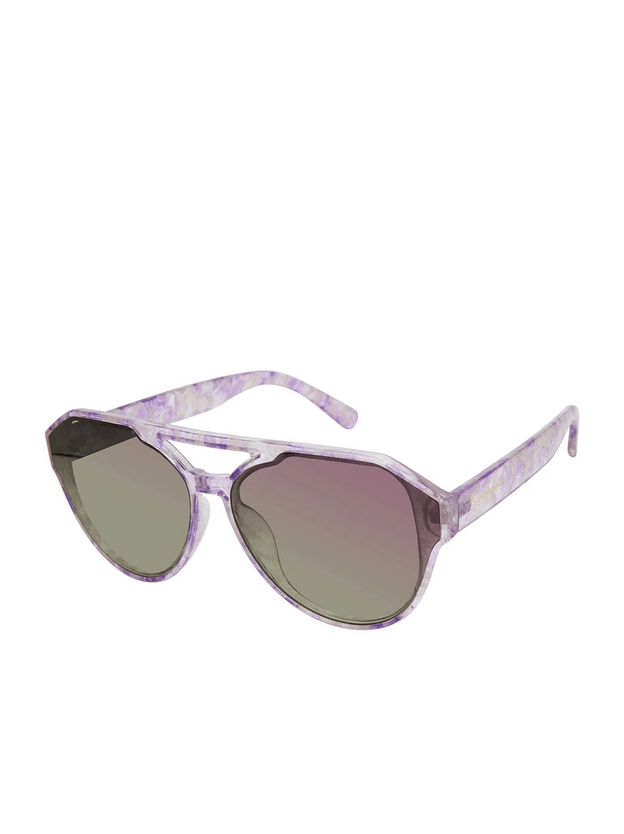 Jessica Simpson Aviator Sunglasses in Lilac Marble