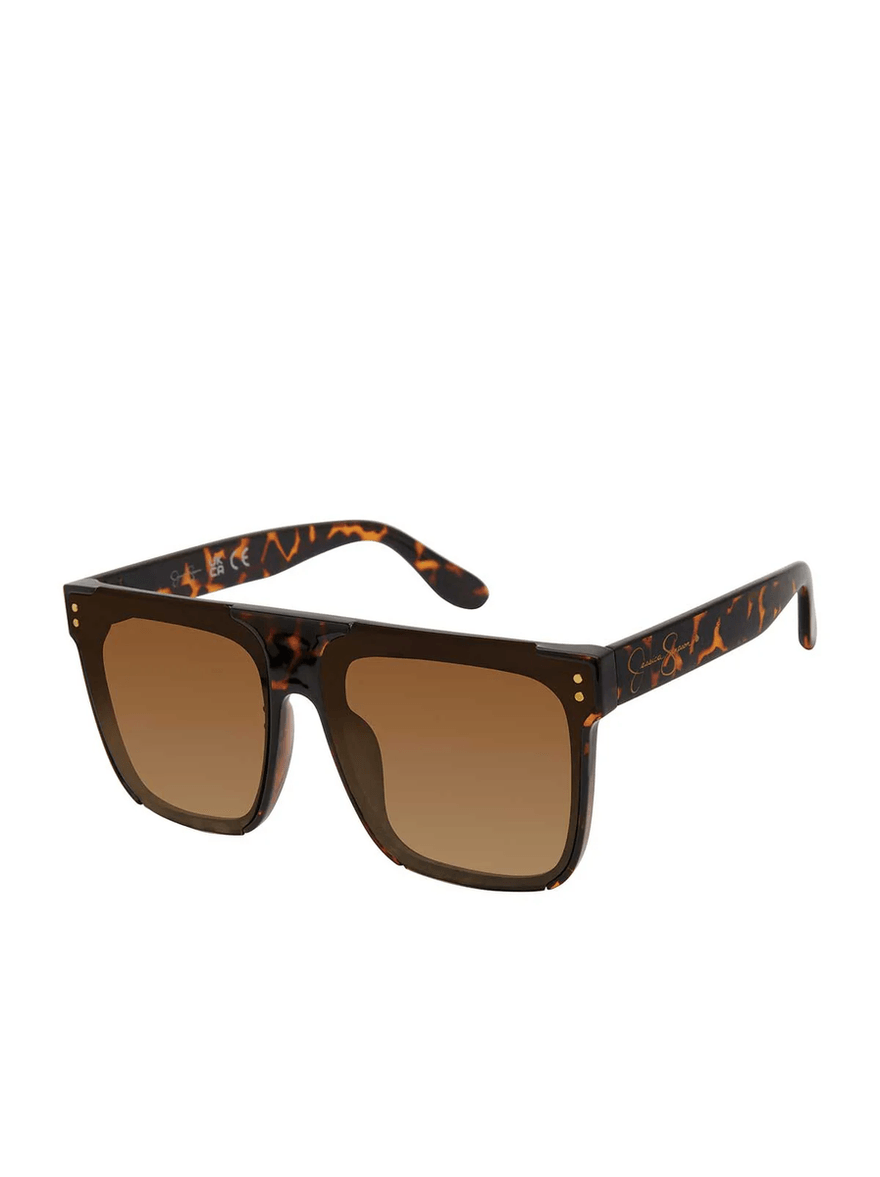Jessica Simpson Oversized Square Sunglasses in Tortoise