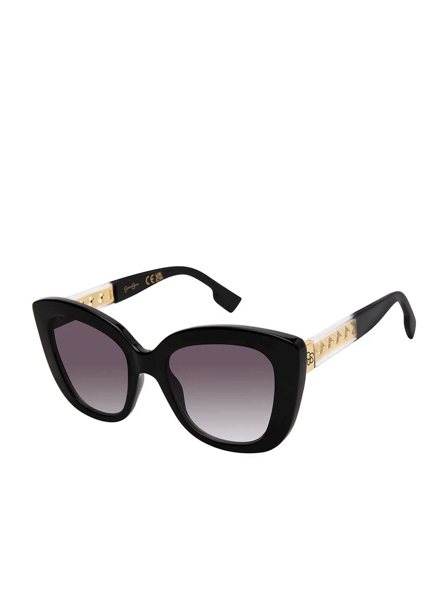 Jessica Simpson Glamorous Cat Eye Sunglasses in Black & Clear