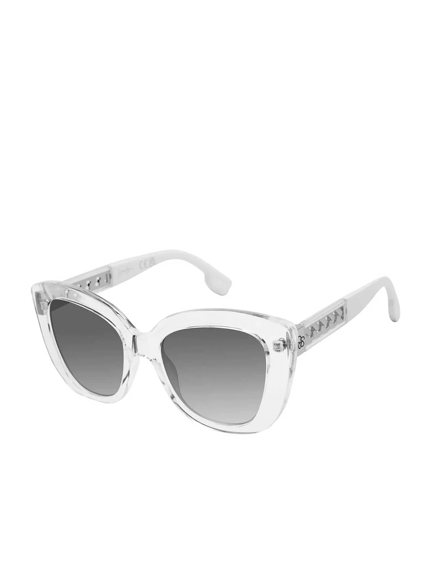 Jessica Simpson Glamorous Cat Eye Sunglasses in Crystal & Clear