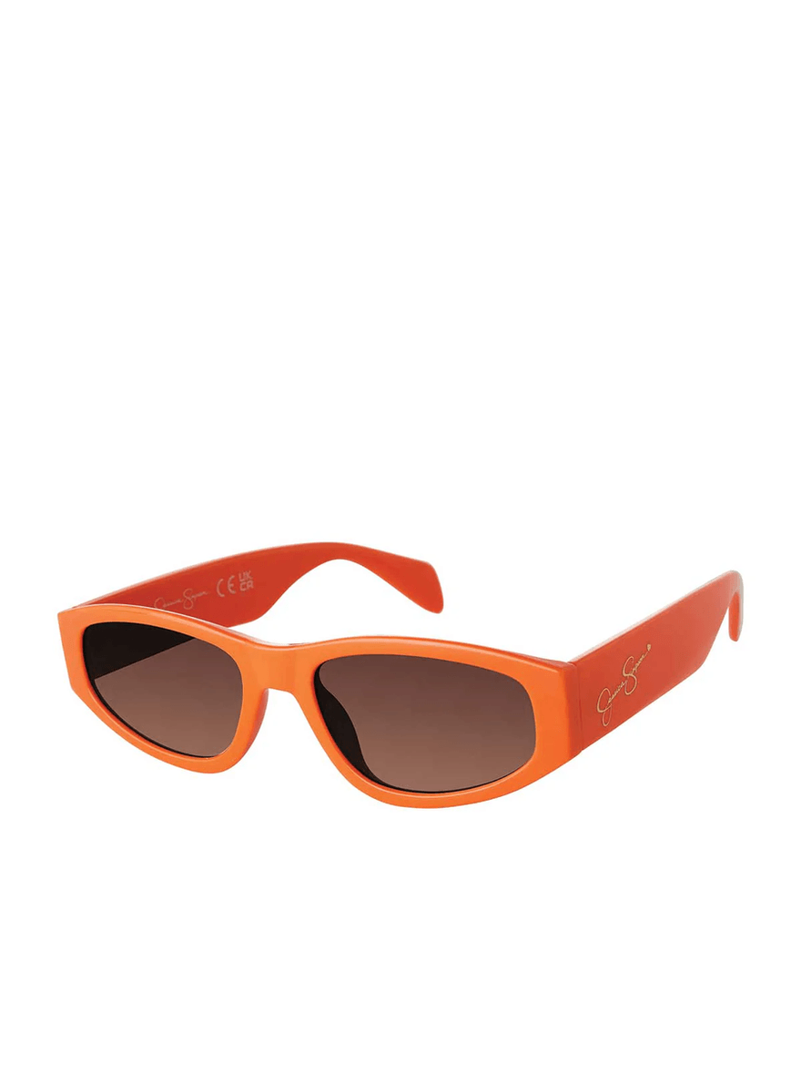 Jessica Simpson Vintage Oval Sunglasses in Orange