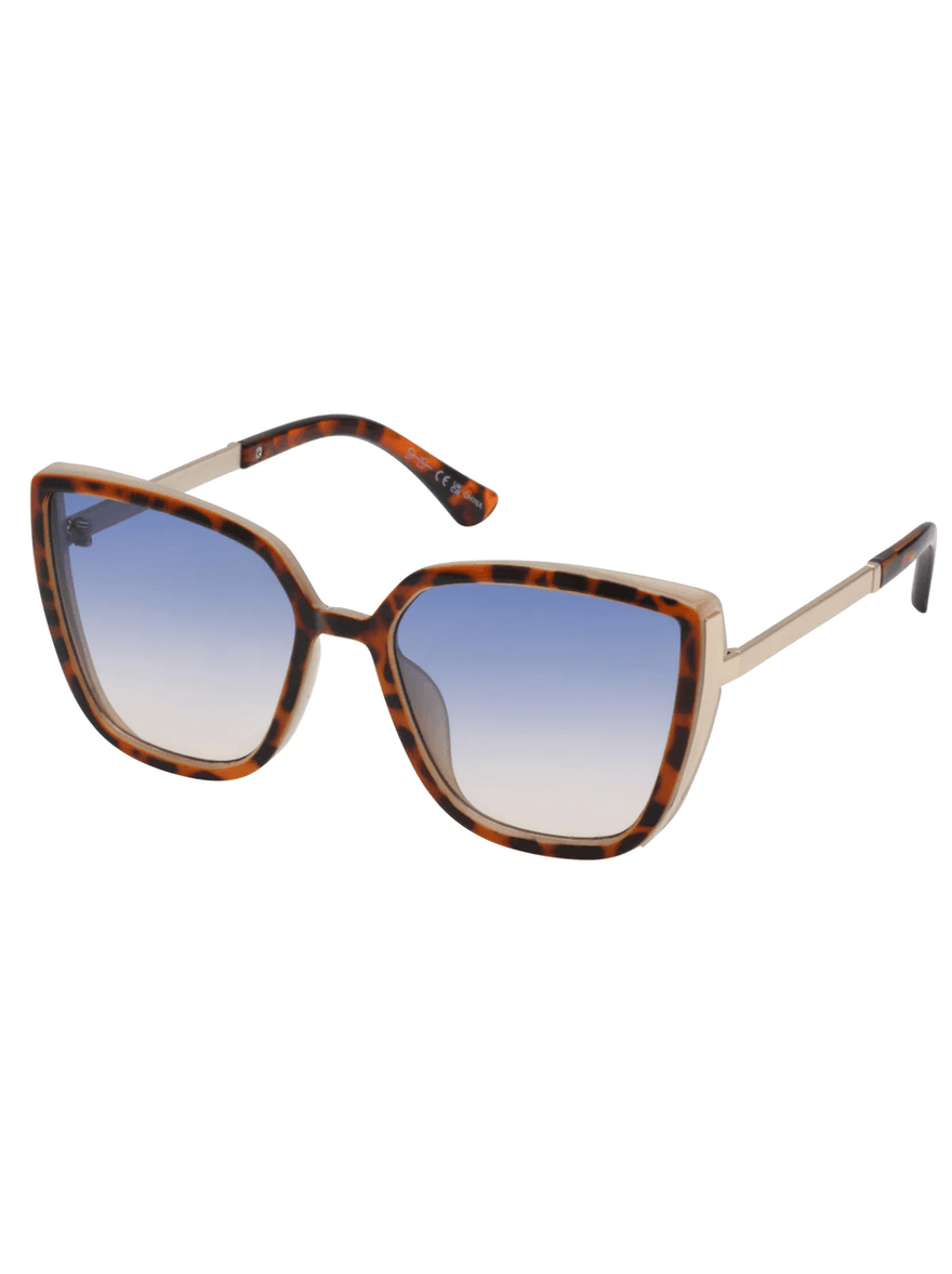 Jessica Simpson Cat Eye Sunglasses with Metal Temple in Tortoise