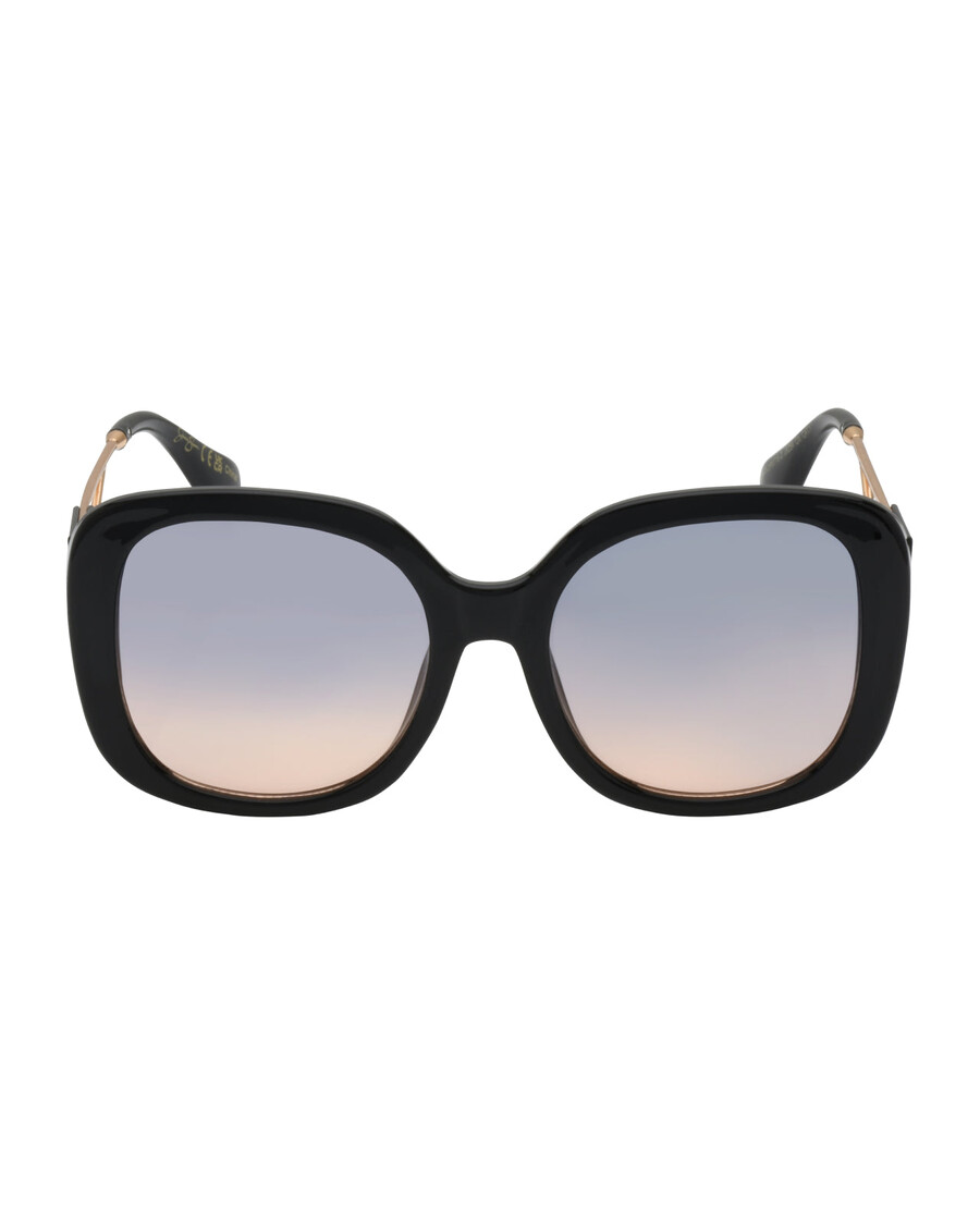 Големи овални слънчеви очила Джесика Симпсън в черно