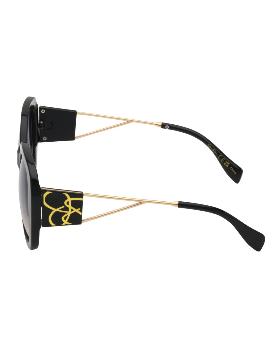 Големи овални слънчеви очила Джесика Симпсън в черно