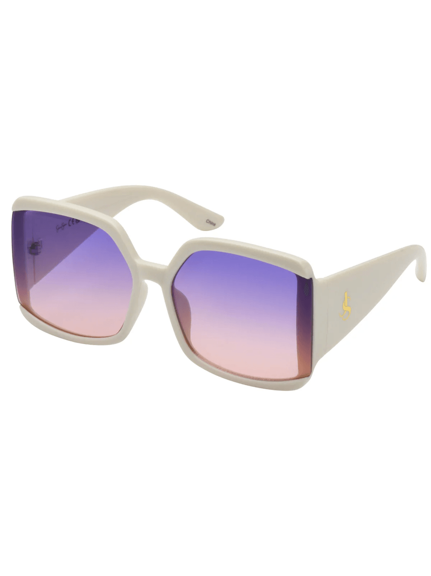 Jessica Simpson Stylish Square Sunglasses in Cream