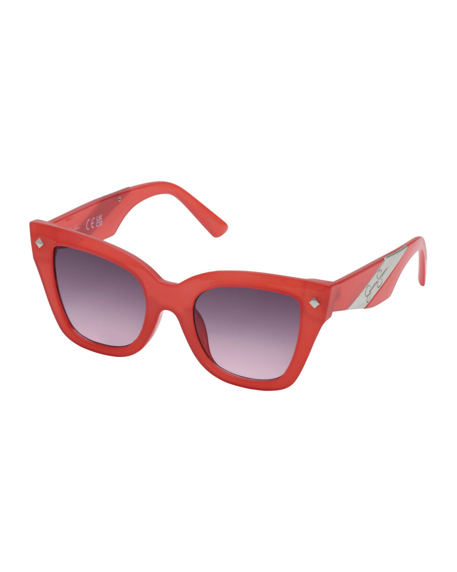 Jessica Simpson Bold Cat Eye Sunglasses in Milky Coral