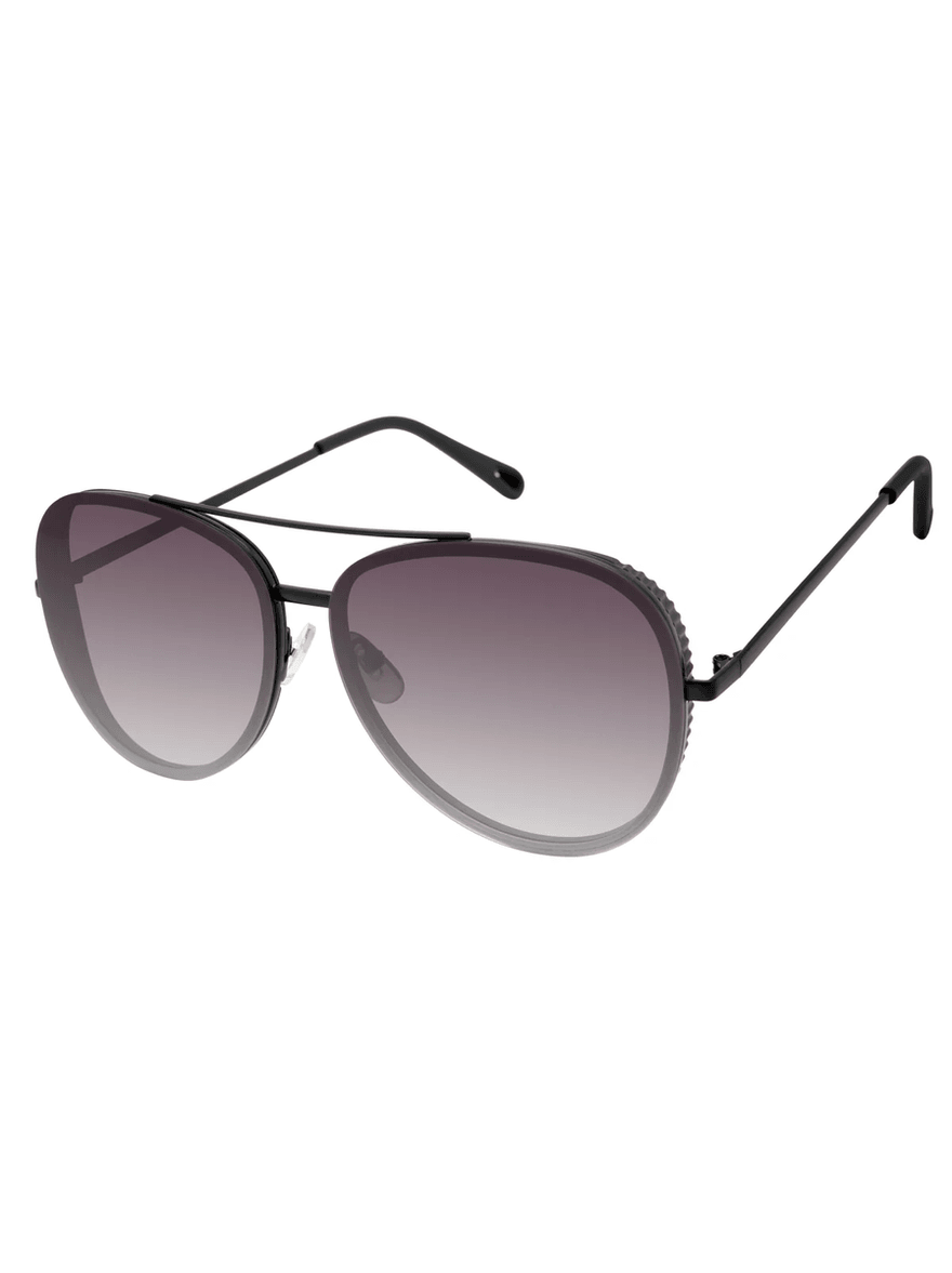 Jessica Simpson Glam Aviator Pilot Sunglasses in Black Out