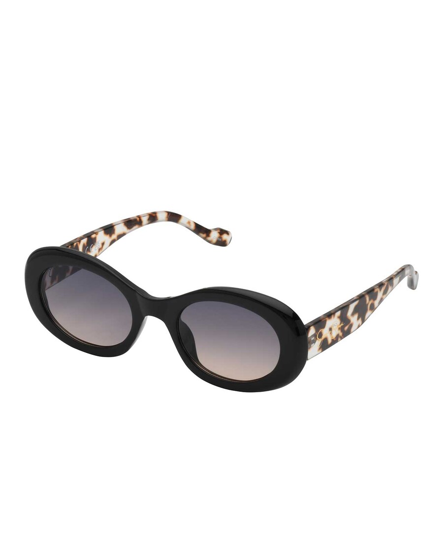 Jessica Simpson Iconic Vintage Oval Sunglasses in Black