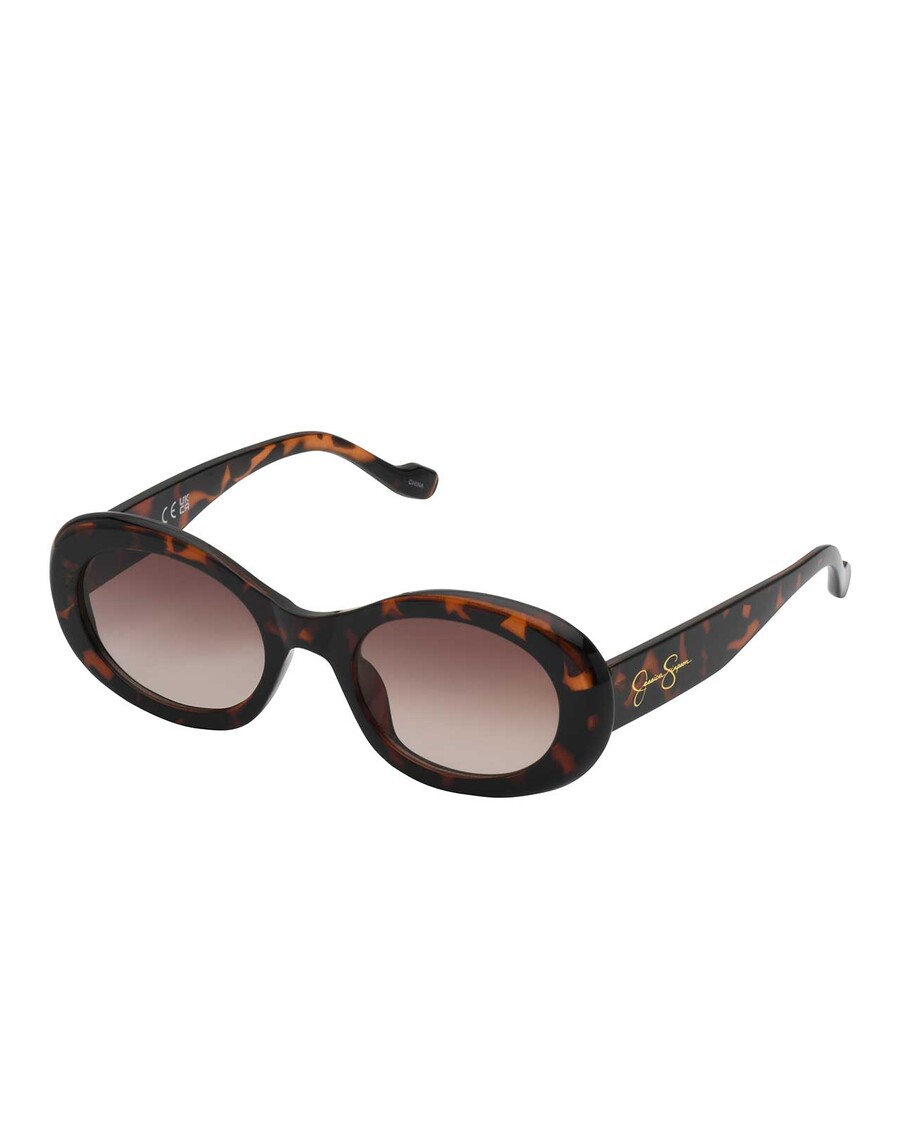 Jessica Simpson Iconic Vintage Oval Sunglasses in Tortoise