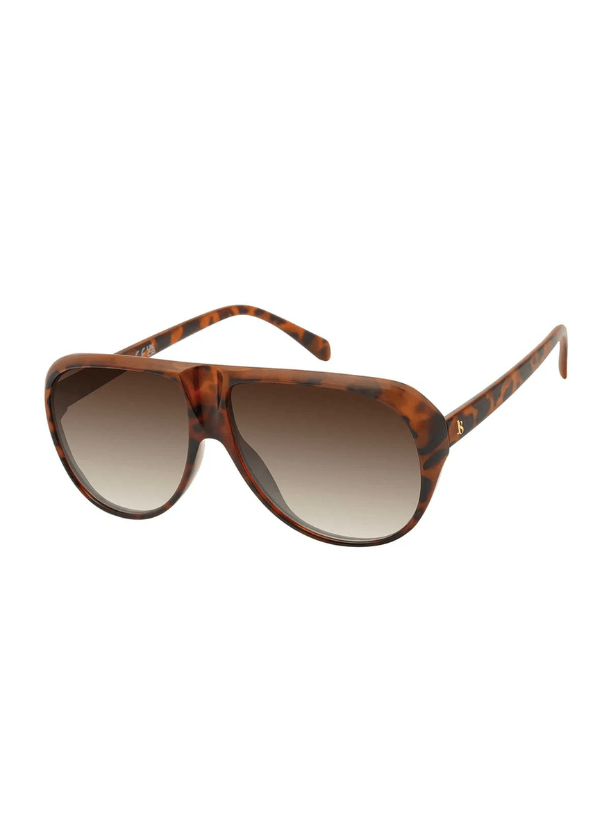 Jessica Simpson Stylish Aviator Sunglasses in Tortoise