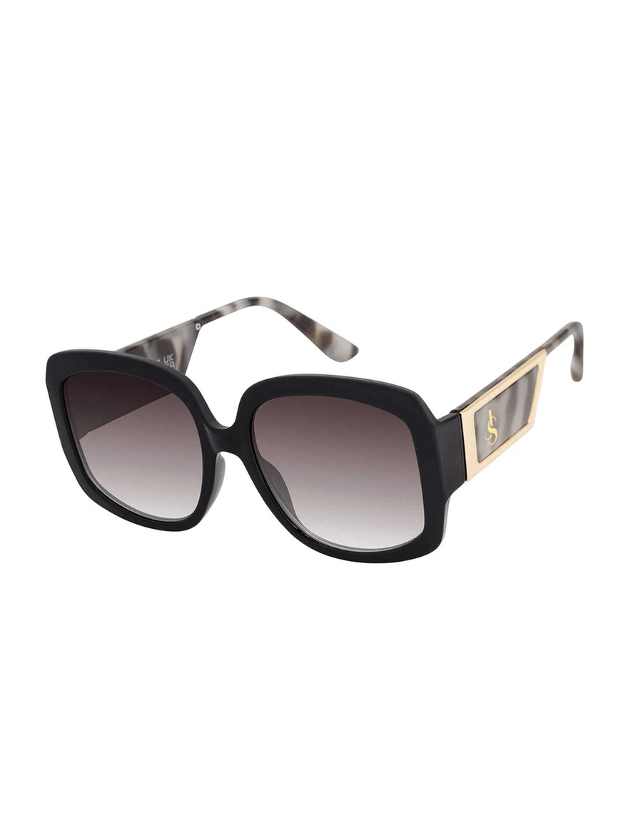 Jessica Simpson Chic Oversize Square Sunglasses in Black & Tortoise