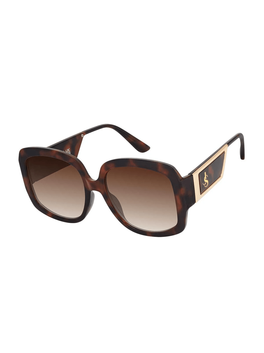 Jessica Simpson Chic Oversize Square Sunglasses in Oatmeal & Tortoise