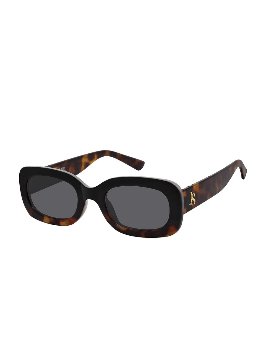 Jessica Simpson Glam Oval Sunglasses in Black & Tortoise