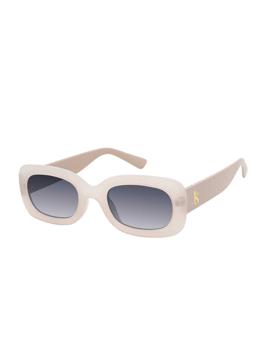 Jessica Simpson Glam Oval Sunglasses in Cream & Nude