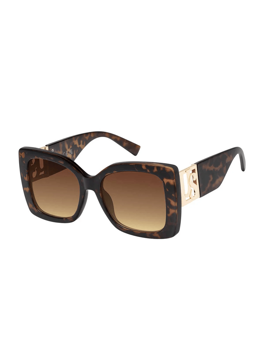 Jessica Simpson Luxe Oversized Square Sunglasses in Tortoise