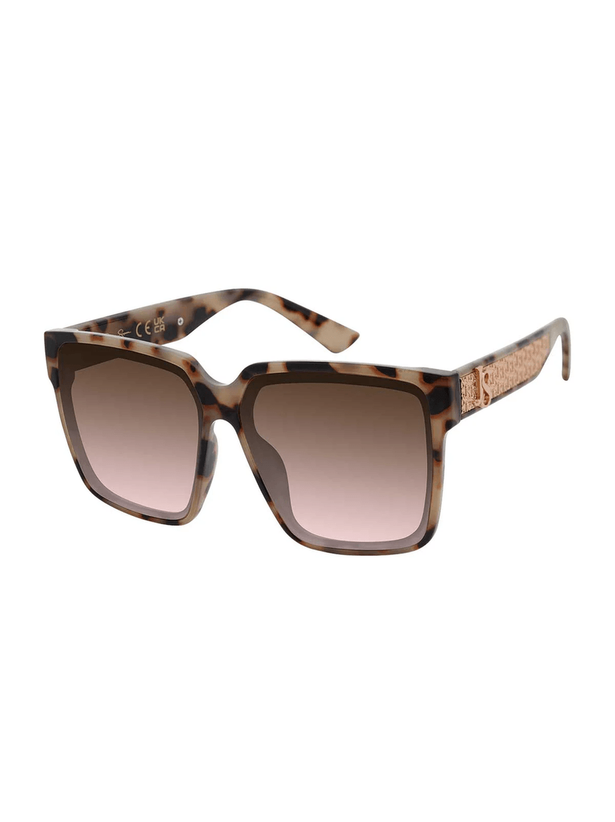 Jessica Simpson Glam Square Sunglasses in Tortoise