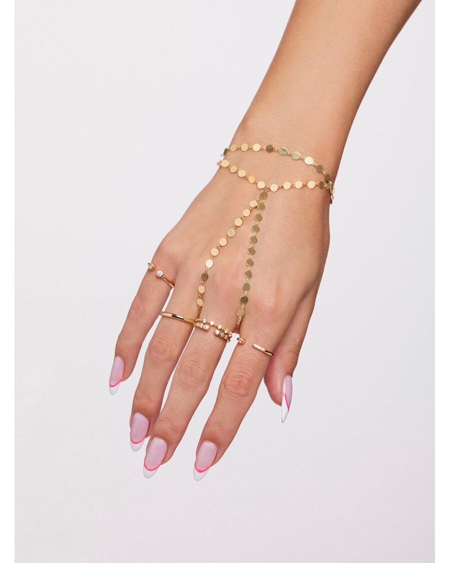 јессица симпсон деми фини ручни ланац у златним конфетама