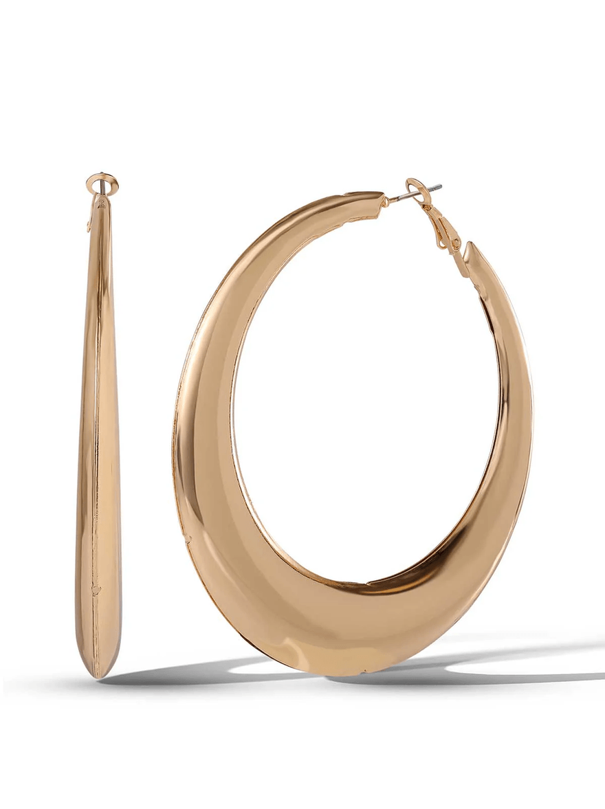 Jessica Simpson Gold Plated Round Hoop Earring
