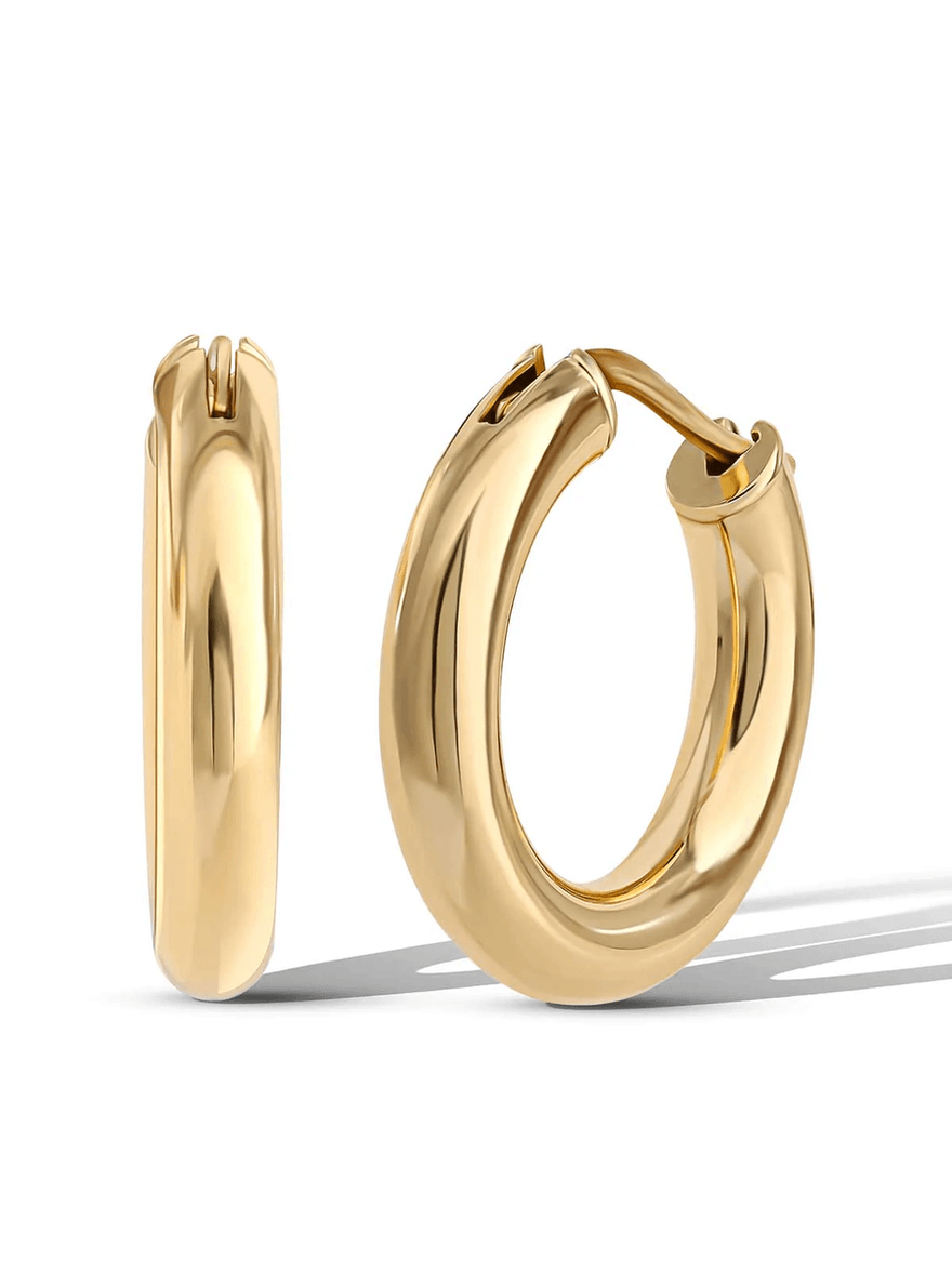Jessica Simpson Chunky Hoop Earrings Gold