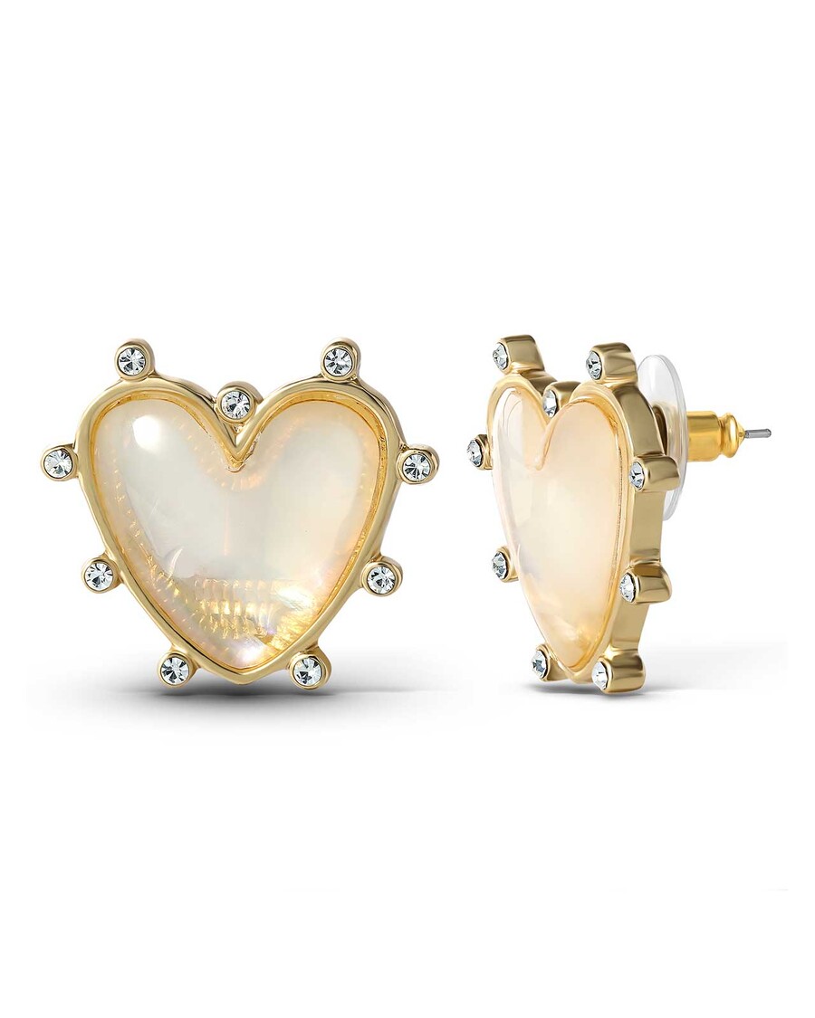 Jessica Simpson Heart Stud Earrings
