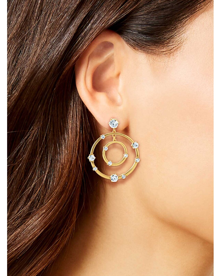 Jessica Simpson Orbital Crystal Drop Earrings