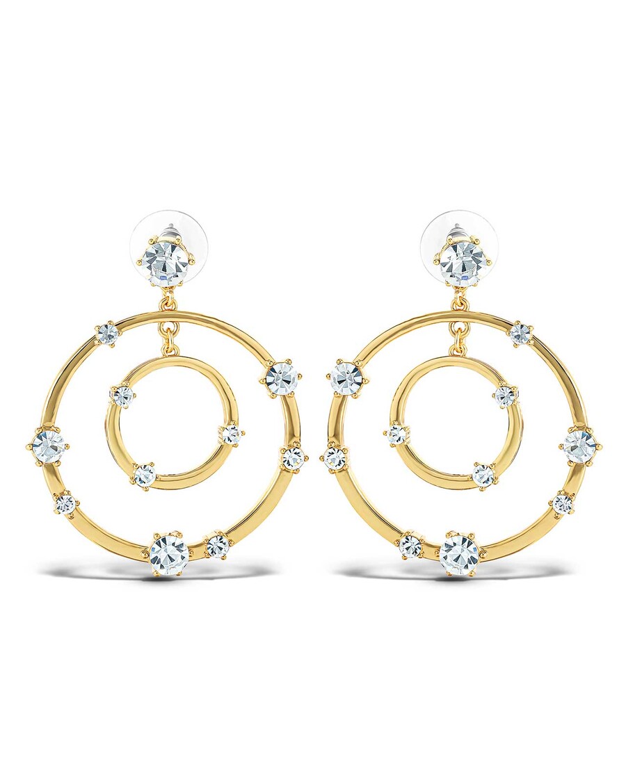 Jessica Simpson Orbital Crystal Drop Earrings