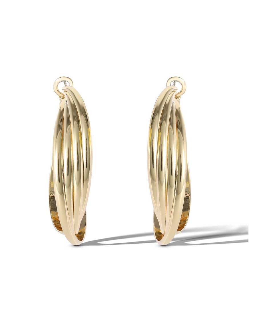 Jessica Simpson Twisted Layered Hoop Earrings in Gold