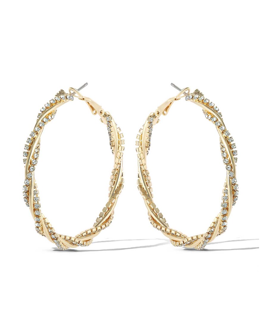 Jessica Simpson Spiral Hoop Earrings