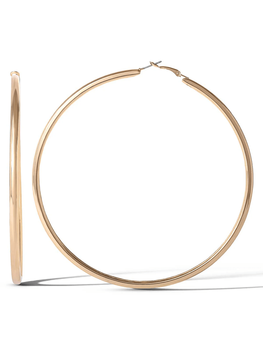 Jessica Simpson Large 3.75" Hoop Earring Gold