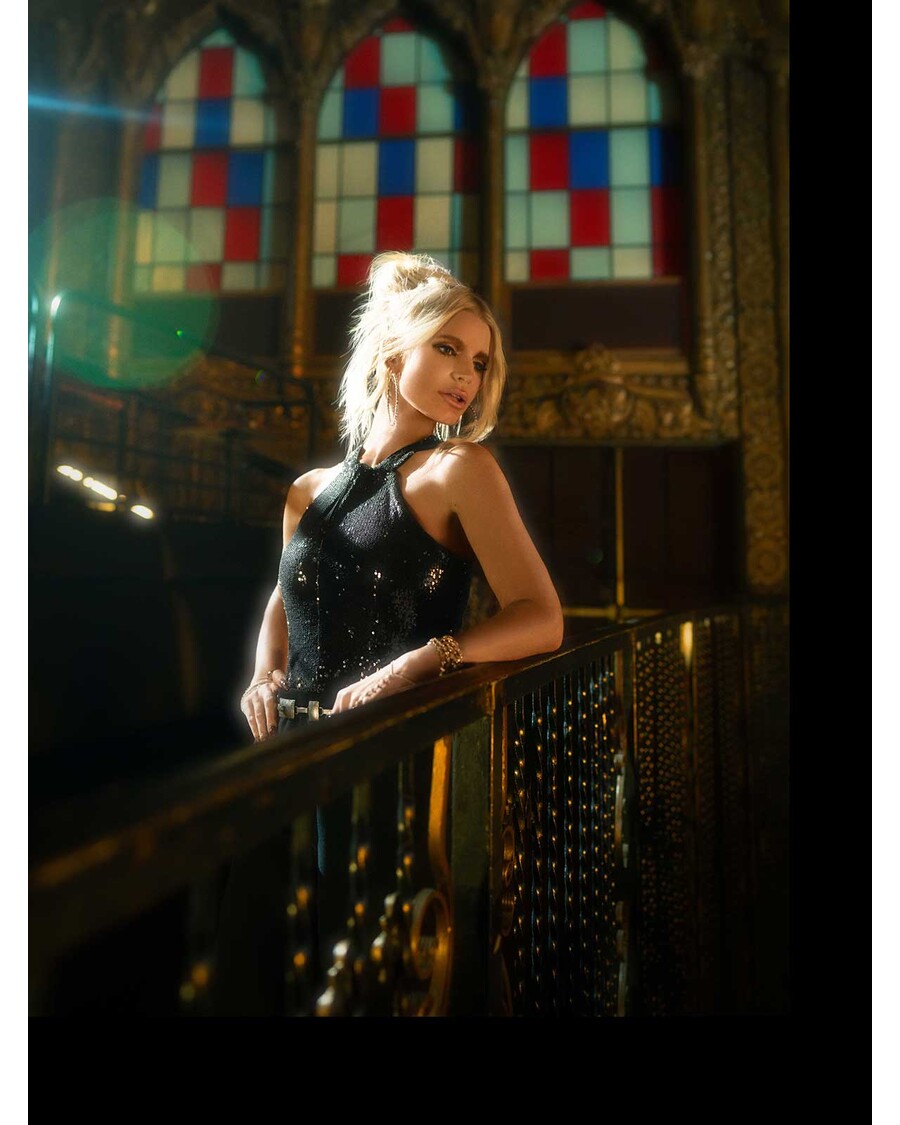 Jessica Simpson Crystal Hoop Earring