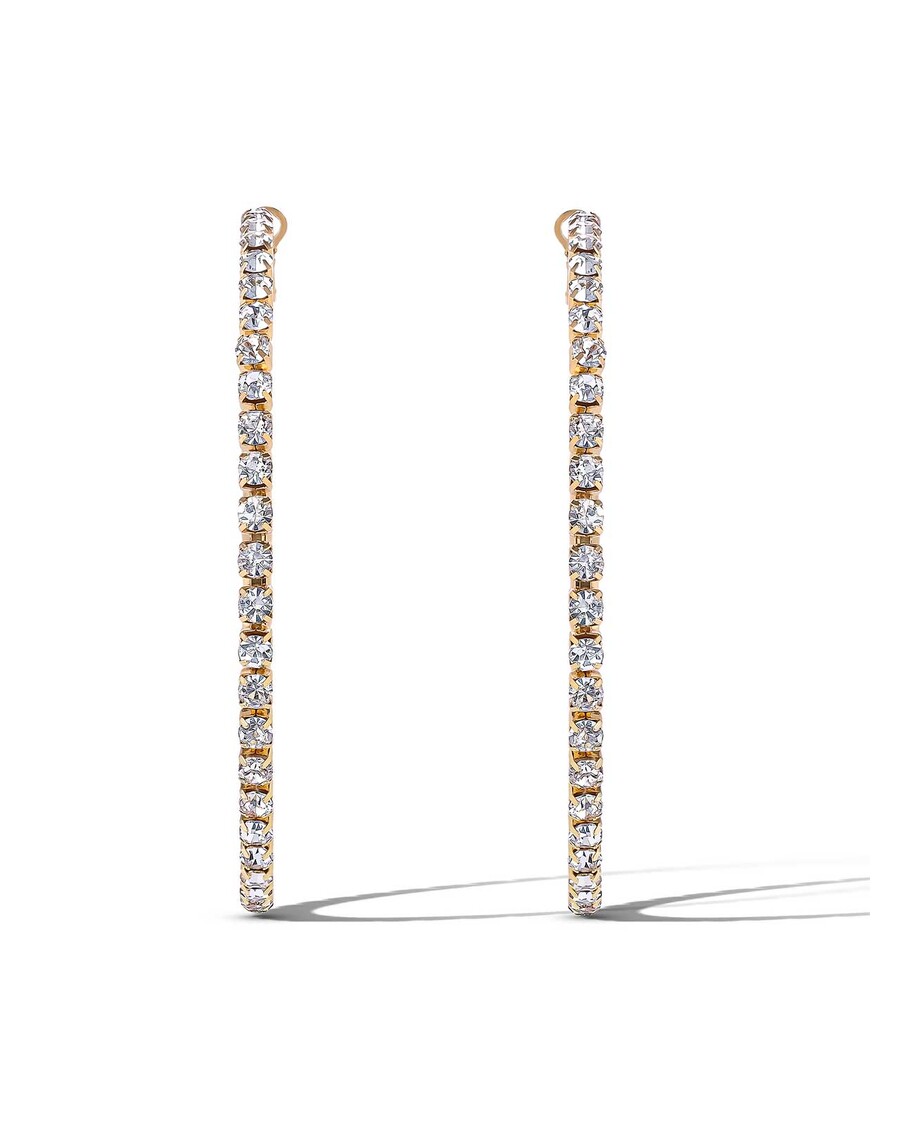 Jessica Simpson Crystal Hoop Earring