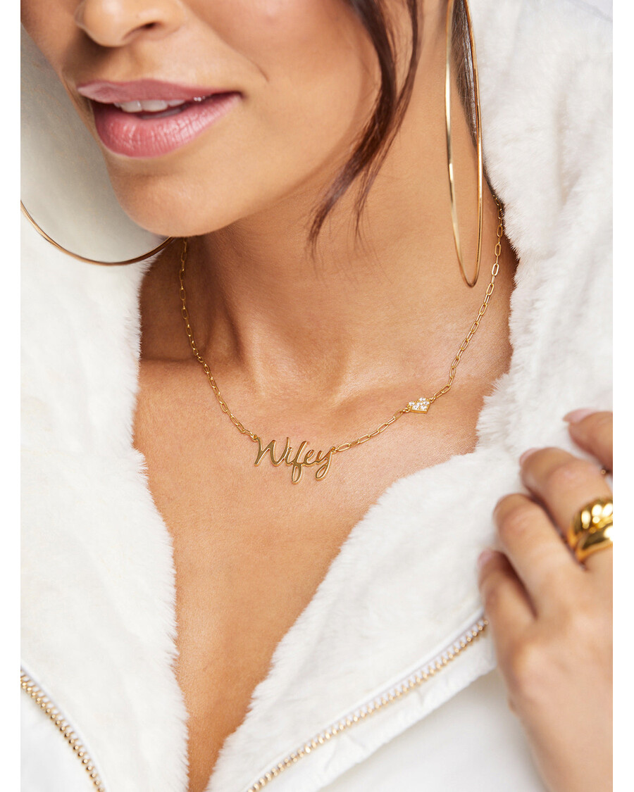 گردنبند شخصی جسیکا سیمپسون با طلسم پاوه مکعبی زیرکونیا - نقره