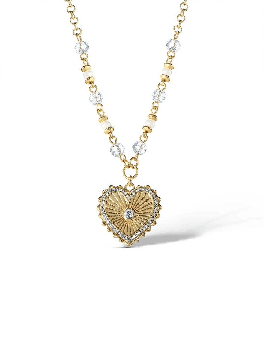Jessica Simpson Heart Necklace Gold