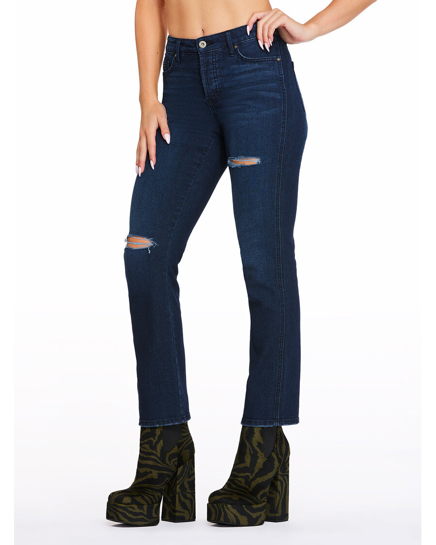 Jessica Simpson Flirt High Rise Straight Crop in Jet Set