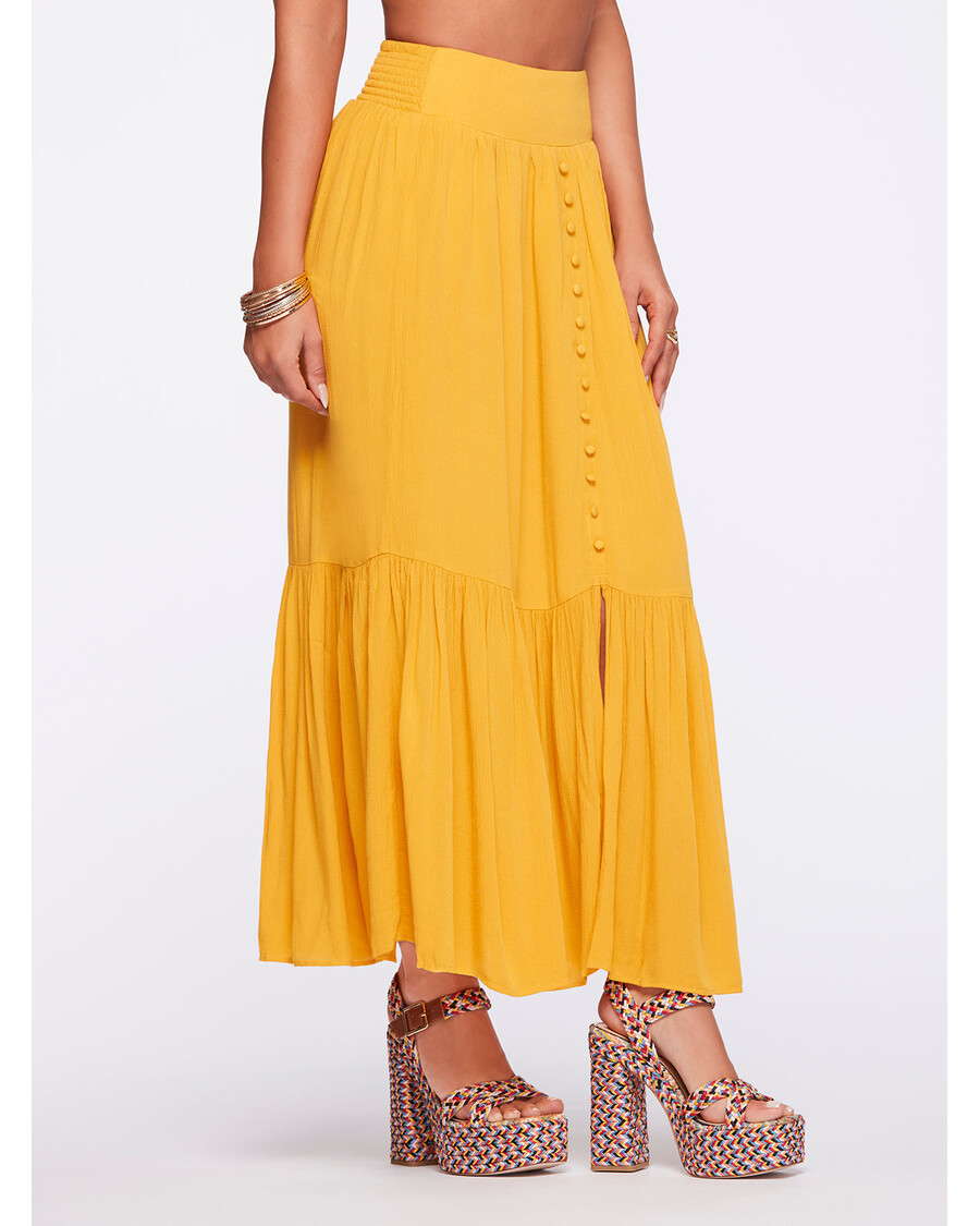 Jessica Simpson Kelsie Svārki Zelta Nūjā