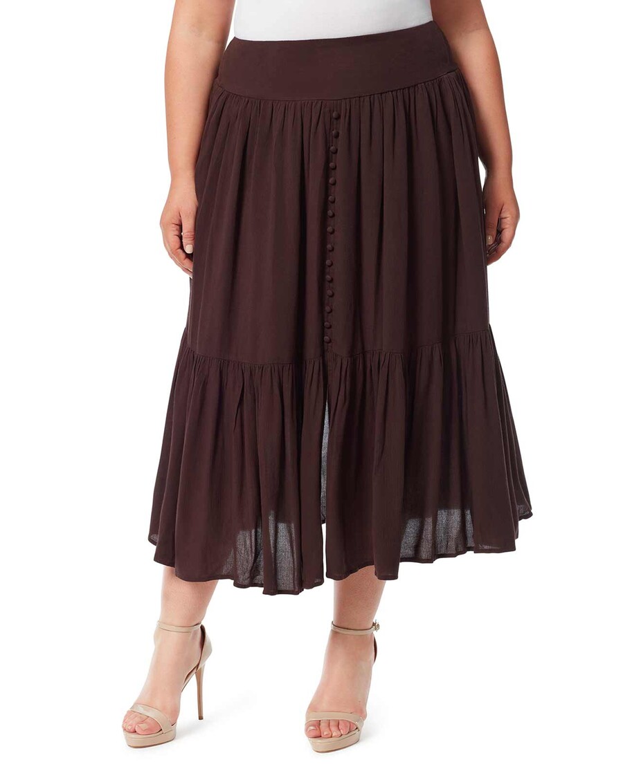 Jessica Simpson Kelsie Skirt in Coffee