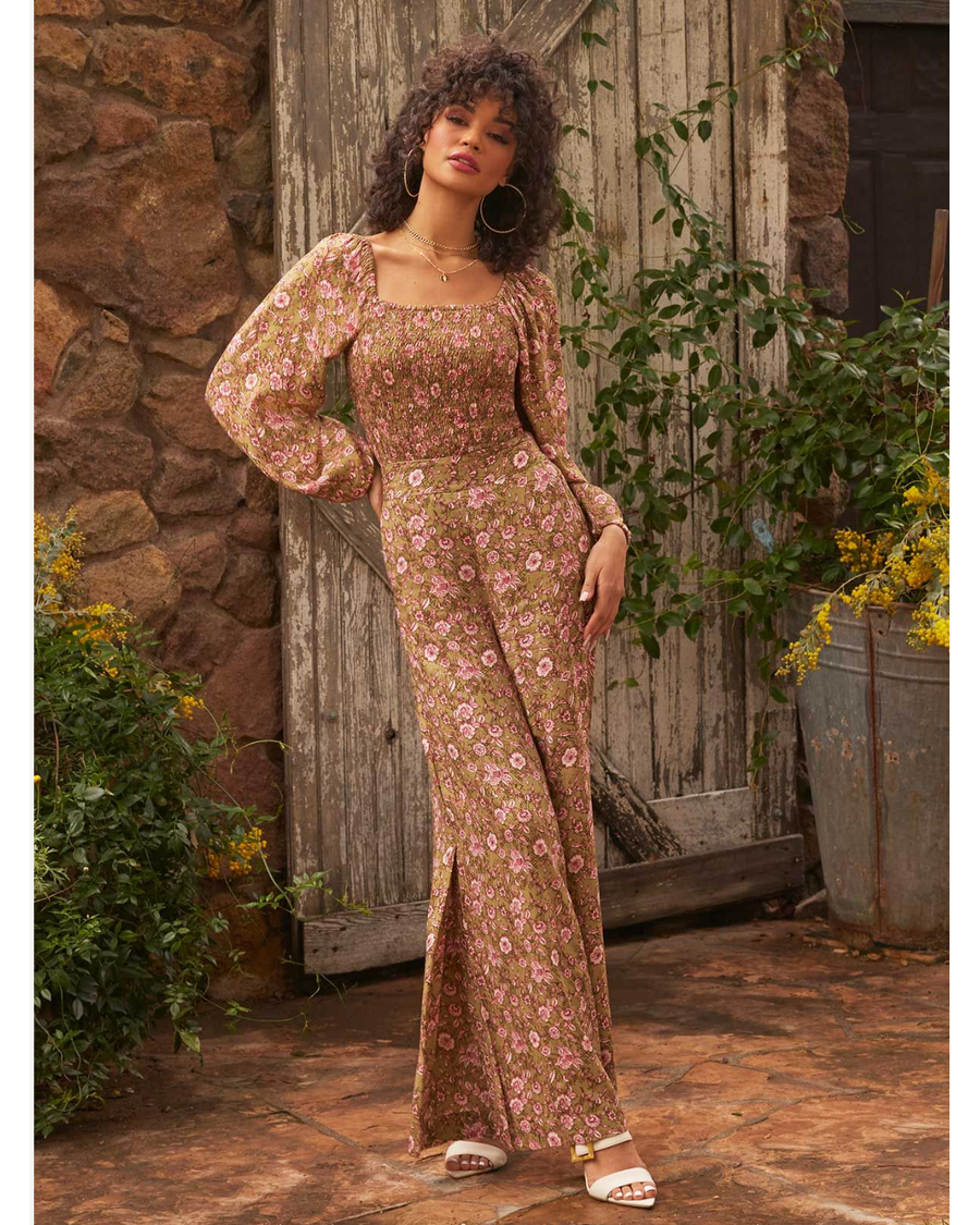 Jessica Simpson Shaye Broek Met Botanische Boa-stippen