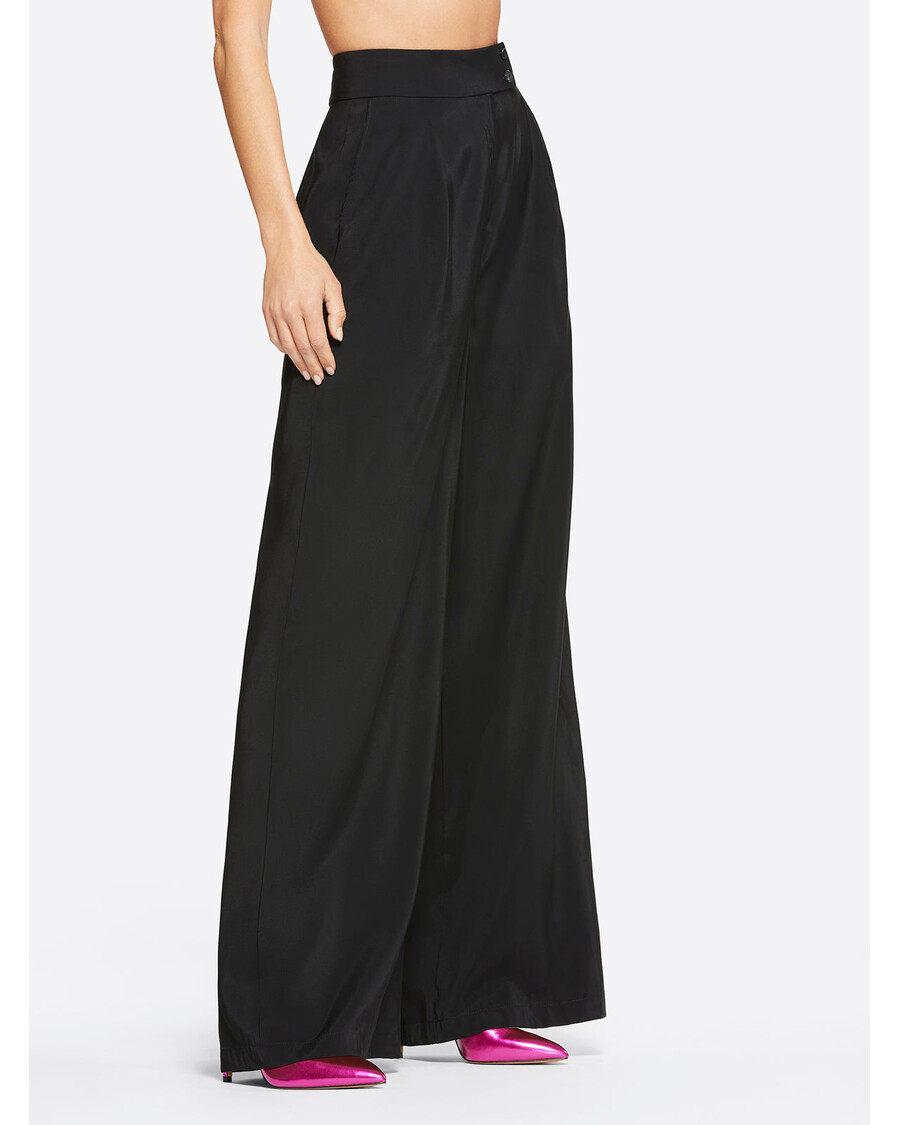 Jessica Simpson Melba – Czarne Spodnie Z Szerokimi Nogawkami