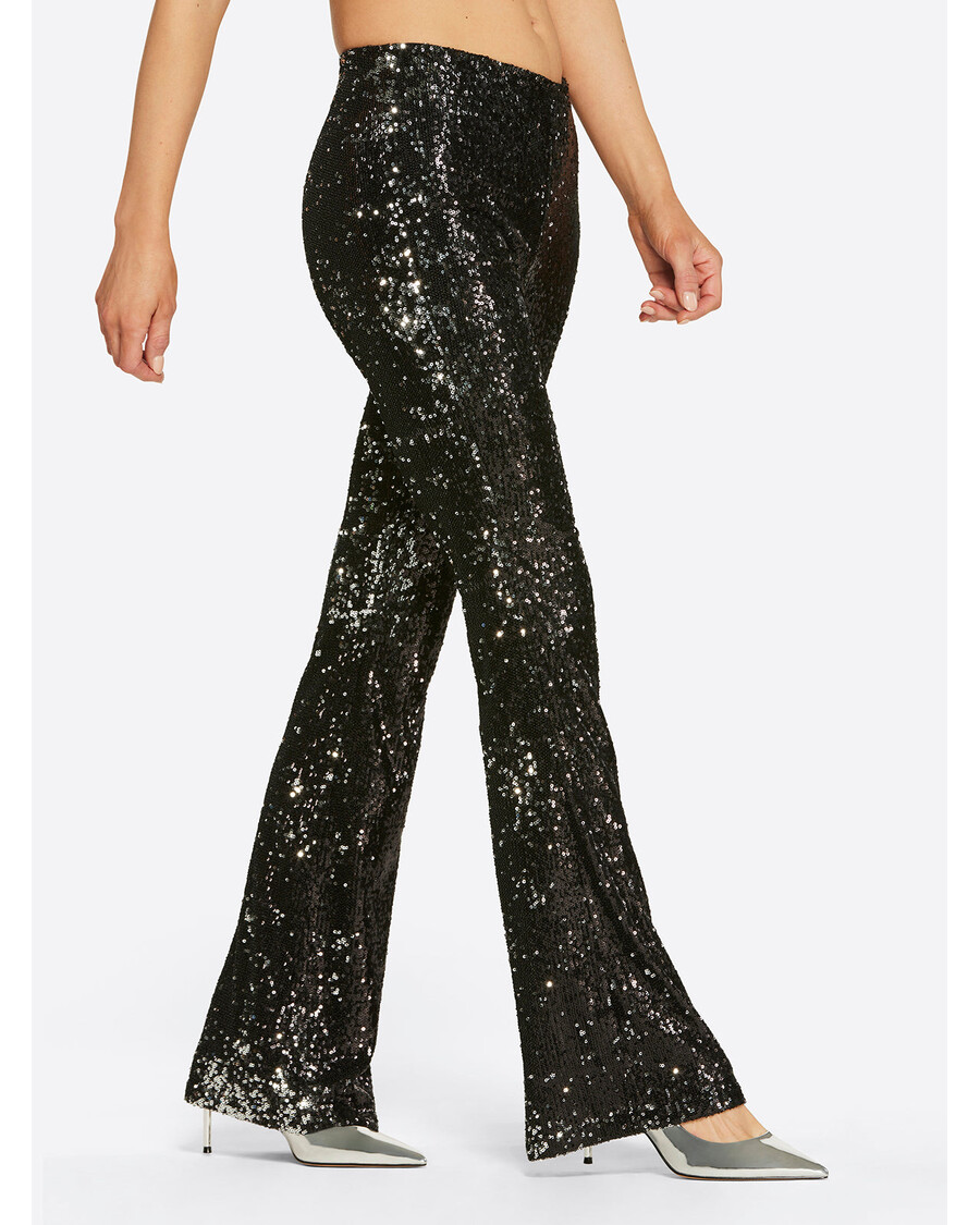 Jessica Simpson Rozszerzana Sukienka Z Czarnymi Cekinami