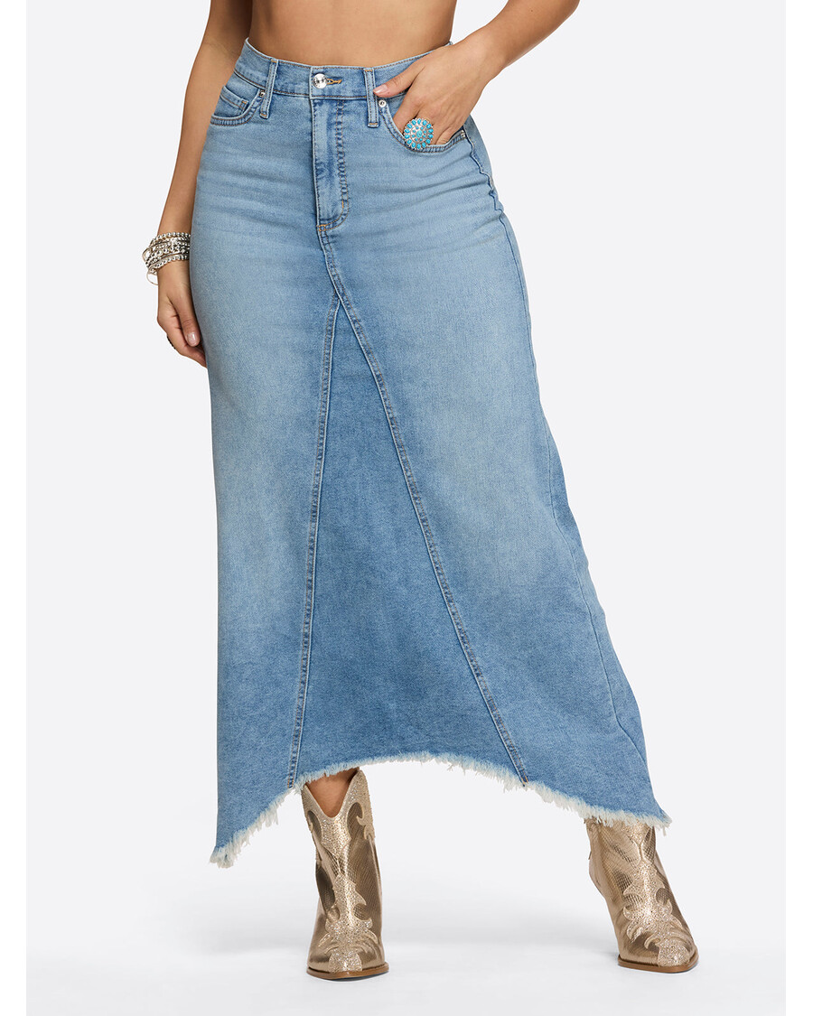 Jessica Simpson Della Maxi Skirt in Sweet Pea