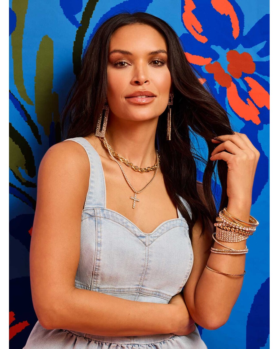 Jessica Simpson Denim Bustier in Buttercup