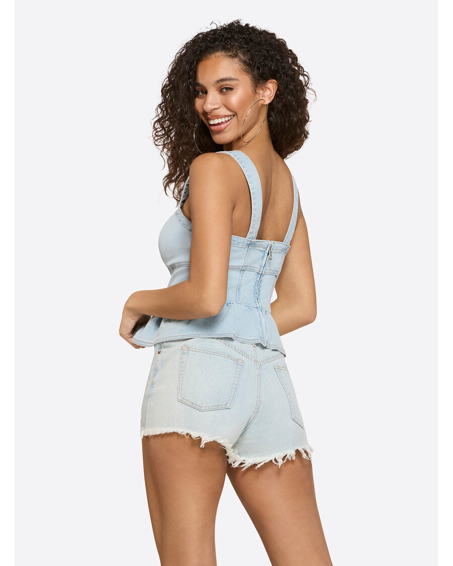 Jessica Simpson Denim Bustier in Buttercup