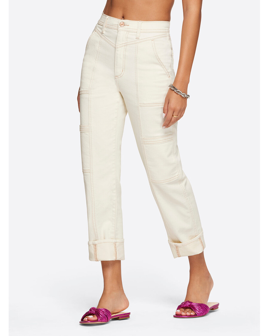 Jessica Simpson – Proste Cargo Do Kostki W Kolorze Ecru