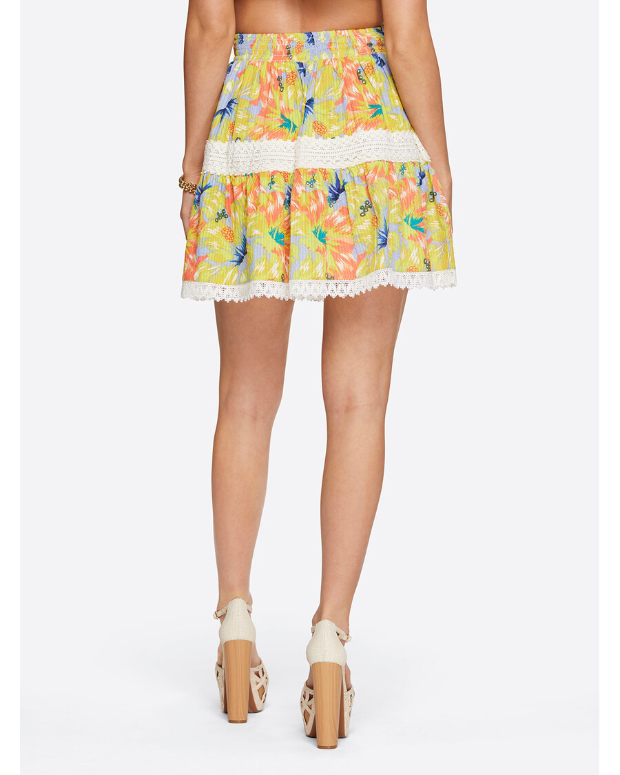 Jessica Simpson Indira Tiered Skirt in Candy Hibiscus