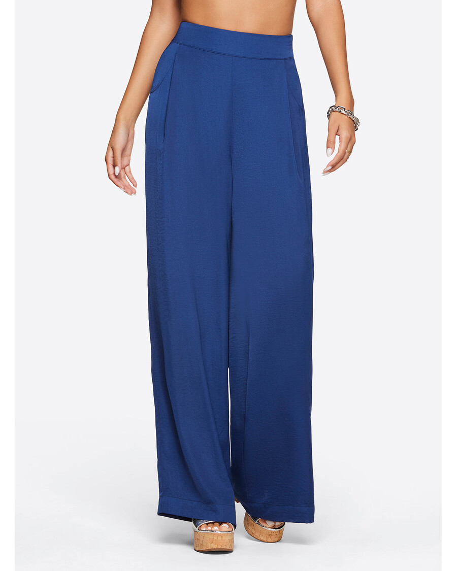 Jessica Simpson Winnie – Spodnie Z Szerokimi Nogawkami W średniowiecznym Niebieskim Kolorze