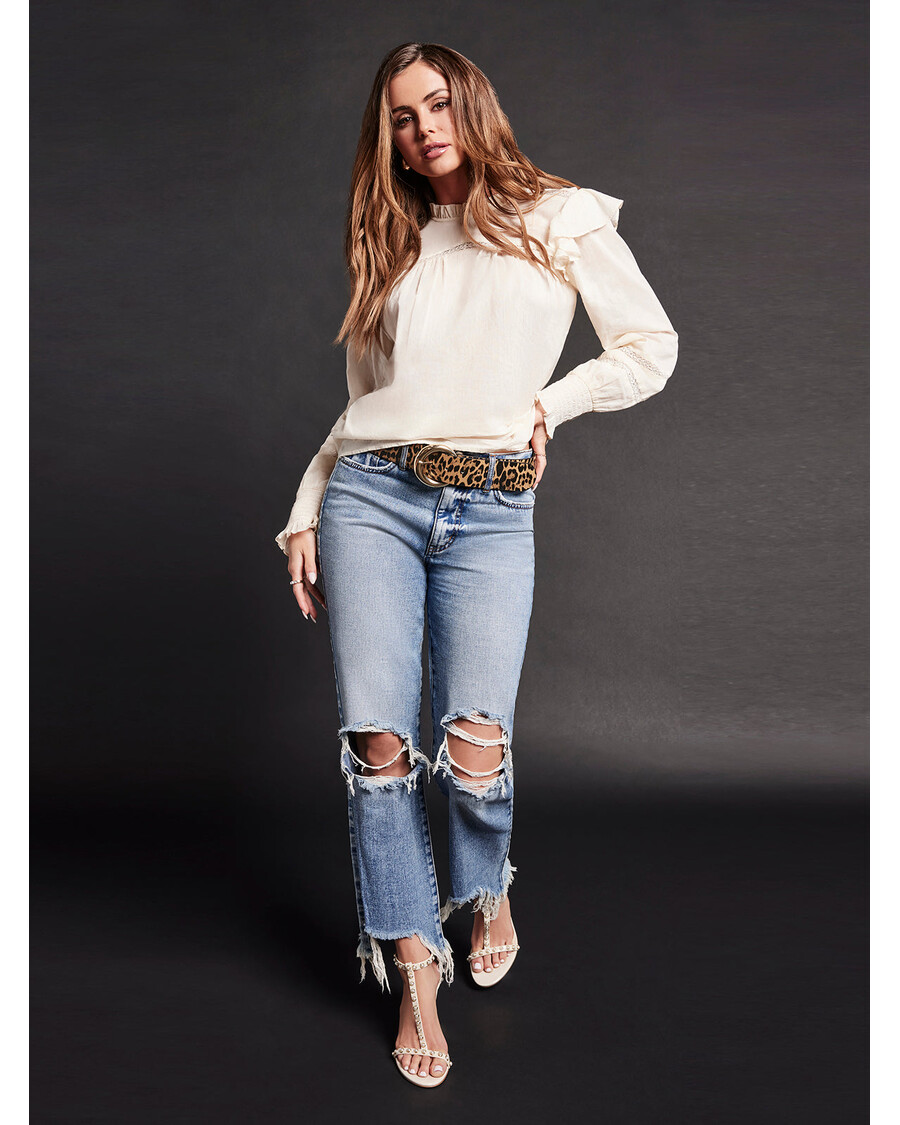 Jessica Simpson Harmony Straight High Rise Jean in Sunshine