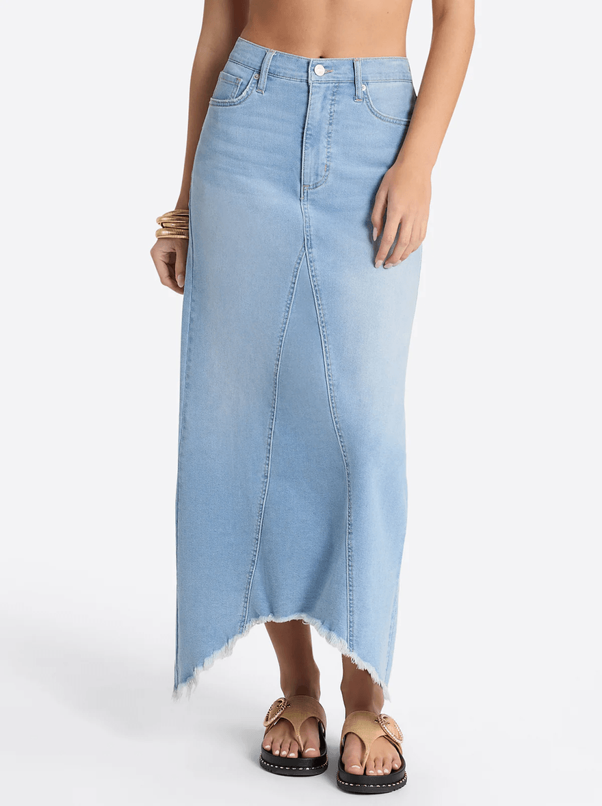 Jessica Simpson Della Maxi Skirt in Mystic Breeze